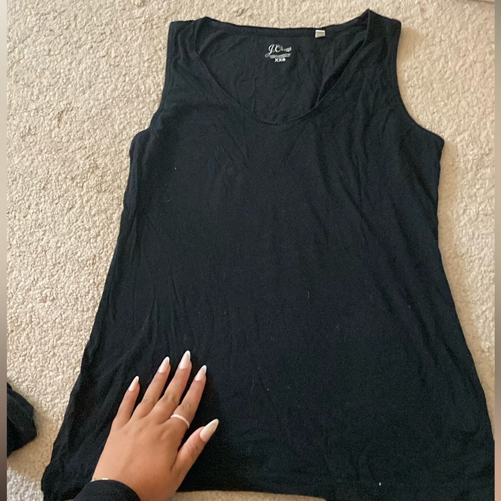 J crew black tank top